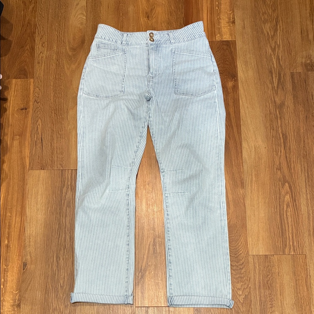 KanCan Pinstripe Straight Jeans